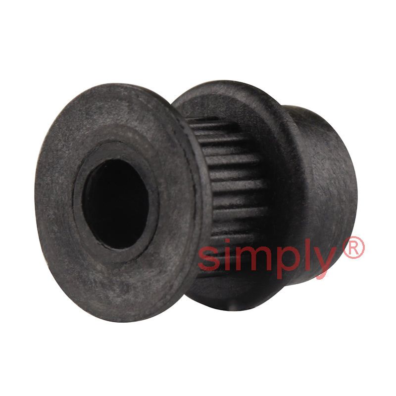 PP18-MXL-025M - 0.08 inch Pitch 18 Tooth Pilot Bore Polycarbonate (Glass Filled) Timing Pulley for 1/4 inch Wide Belt