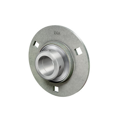 INA RA30XL Three Bolt Sheet Steel Round Housing with Eccentric Collar Insert 30mm Bore