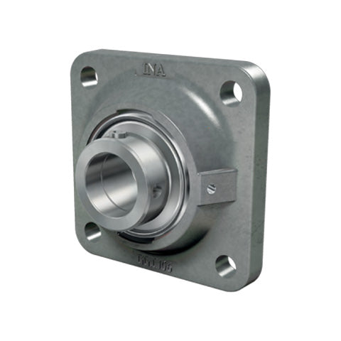 INA RCJ50XLFA164 Four Bolt Cast Iron Square Housing with Eccentric Collar Insert for High Temperatures 50mm Bore