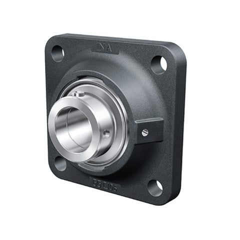 INA RCJY35XLN Four Bolt Cast Iron Square Housing with Grub Screw Insert 35mm Bore