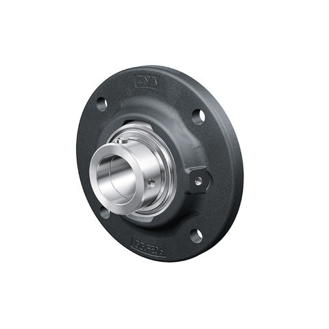 INA RMEY40XLN Four Bolt Cast Iron Round Housing with Grub Screw Insert 40mm Bore