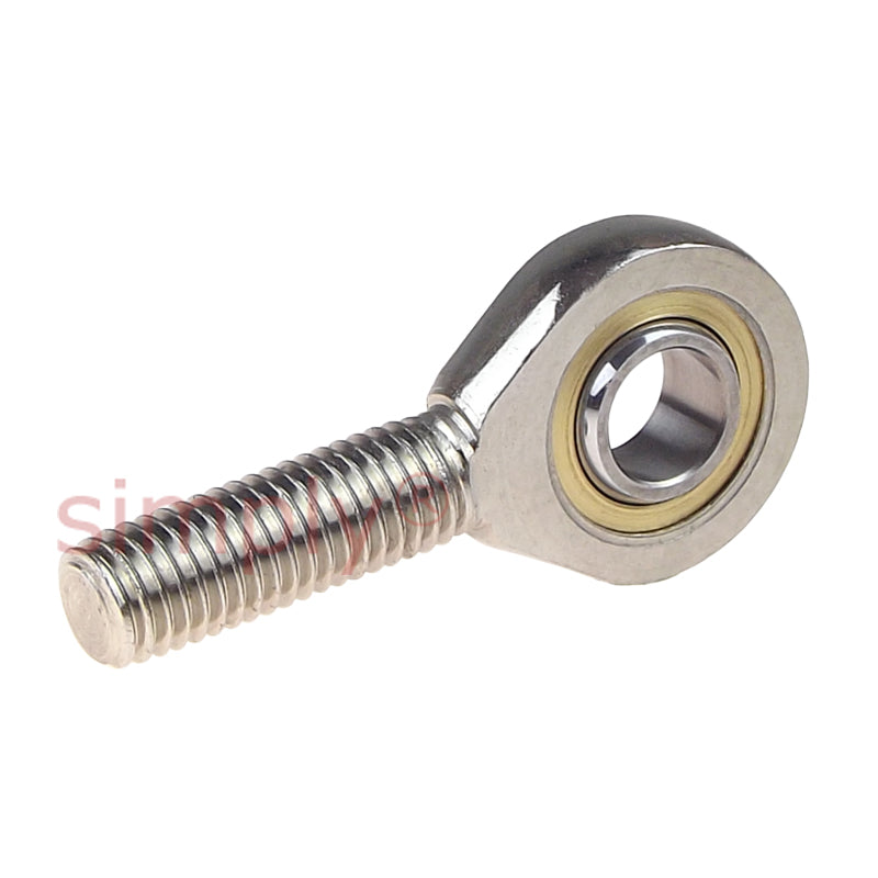 Codex SA8C Right Hand Steel / PTFE Sintered Bronze Lined Plain Male Rod End M8 Thread