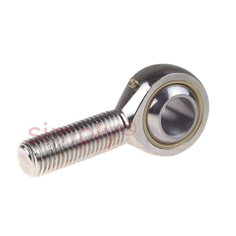 Codex SALKAC18M Left Hand Steel / Bronze Lined Plain Male Rod End M18x1.5 Thread