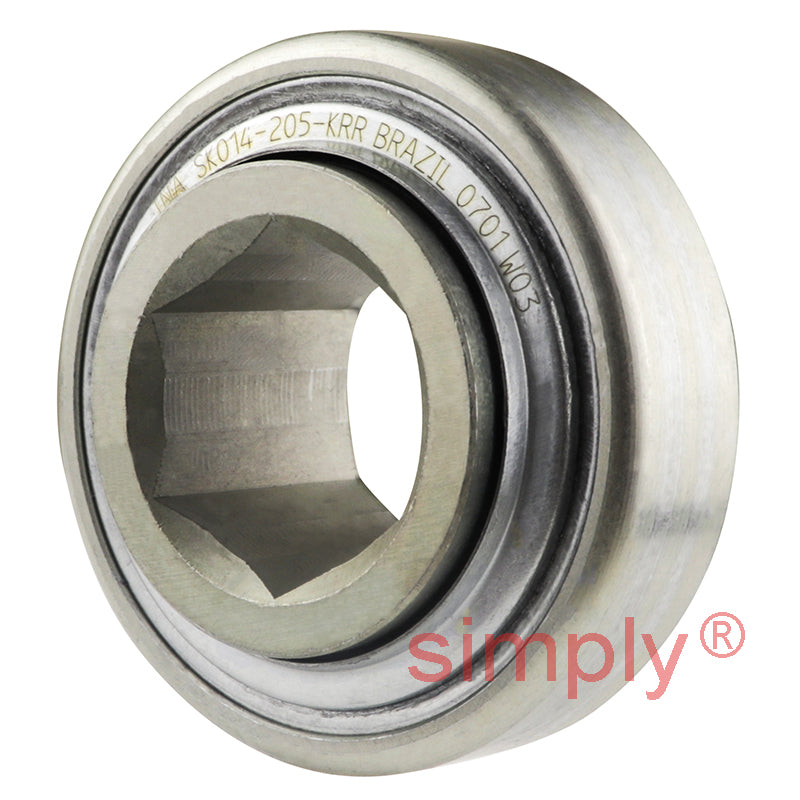 INA SK014205KRR Metric Parallel Outer Hexagonal Bore Bearing Insert with R Seals 22.23mm Bore