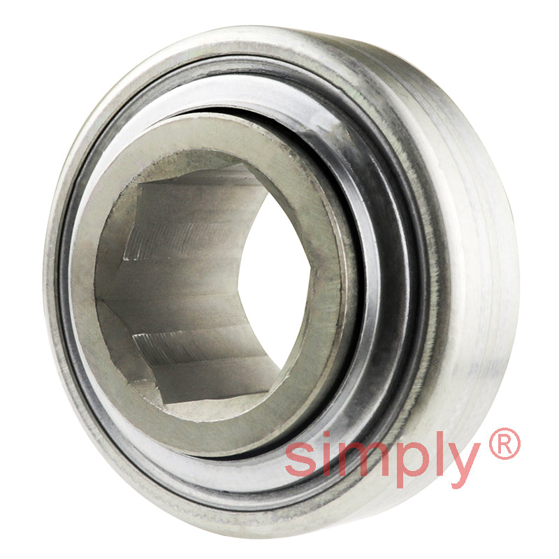INA SK014205KRR Metric Parallel Outer Hexagonal Bore Bearing Insert with R Seals 22.23mm Bore
