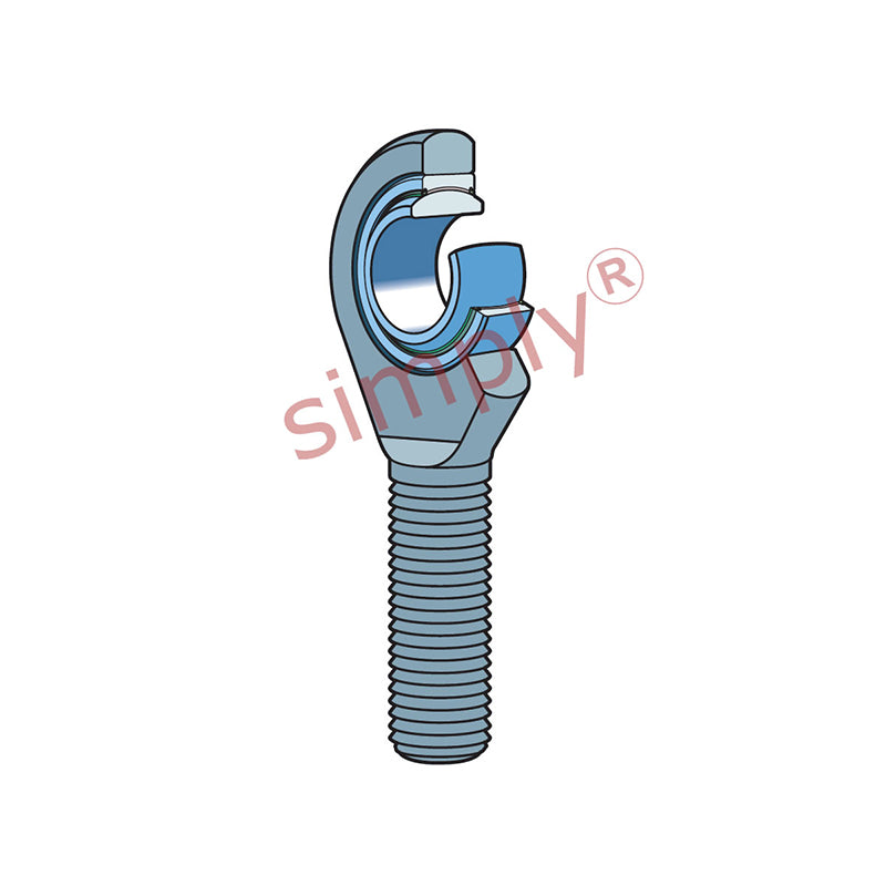 SKF SA70TXE2LS Right Hand Steel / PTFE Fabric Lined Plain Male Rod End M72x4 Thread
