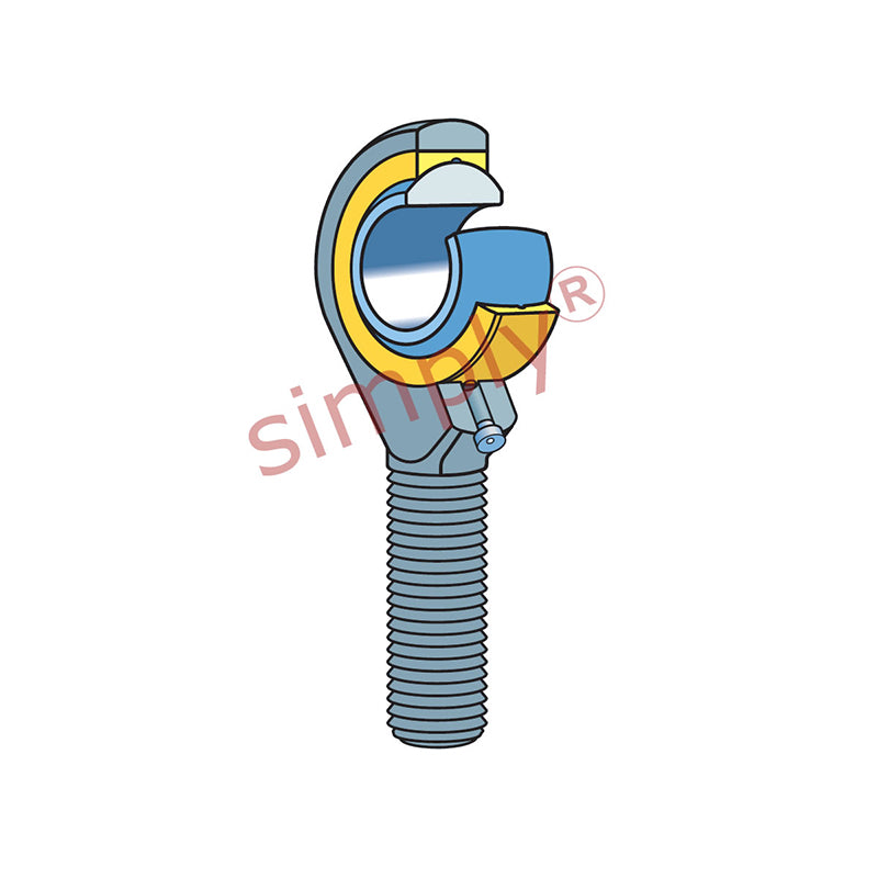 SKF SAKAC14M Right Hand Steel / Bronze Lined Plain Male Rod End M14 Thread