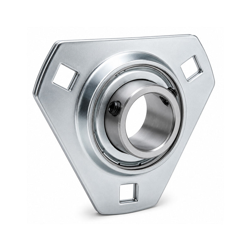 RHP SLFT15/16DEC Pressed Steel 3 Bolt Triangle Flange Housing and 15/16 inch Bore Insert