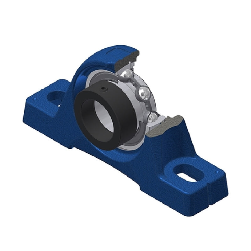 SNR ESPE205-16 Imperial Cast Iron Two Bolt Pillow / Plummer Block Housing with 1 inch Eccentric Collar Insert - Allow 2-3 Days