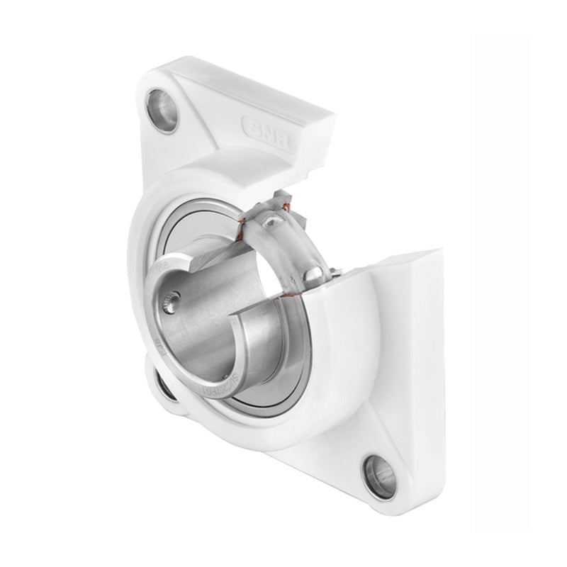 SNR SUCFPL209FG1  Metric Sentinel Thermoplastic Four Bolt Square Flanged Bracket Housing Unit with45mm Bore Insert - Allow 2-3 Days