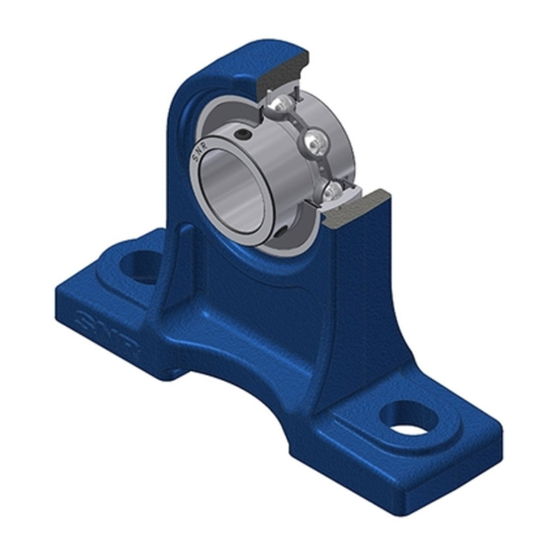 SNR UCPH205 Metric Cast Iron High Centre Height Two Bolt Pillow / Plummer Block Housing with 25mm Bore Insert - Allow 2-3 Days