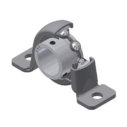 SNR USPP204 Metric Pressed Steel Two Bolt Plummer Block Housing with 20mm Insert - Allow 2-3 Days