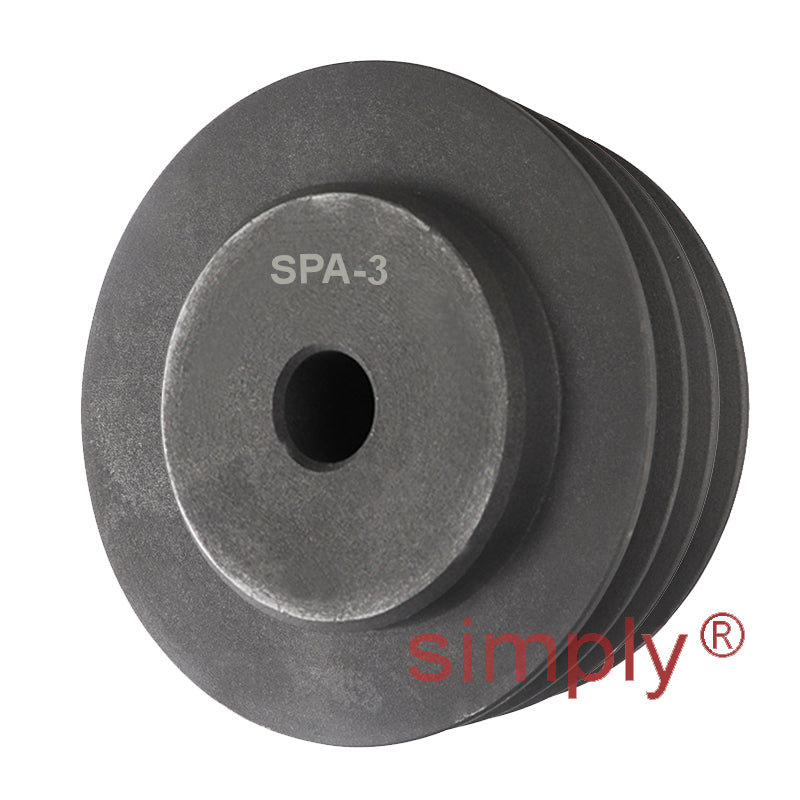PowerDrive 071X3SPA 71mm Pitch Diameter SPA Section Pulley with 3 Grooves Pilot Bore  - Allow 2-3 Days
