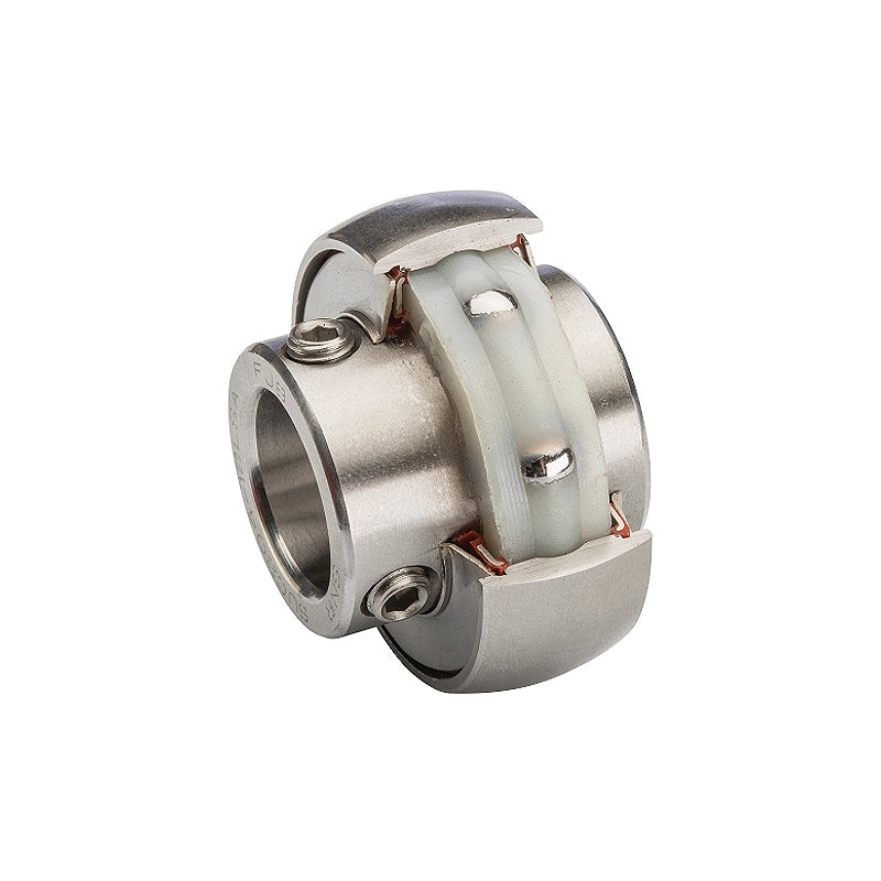 SNR SUC208-24FG1 Imperial Stainless Full Width Spherical Outer Food Safe Bearing Insert 1-1/2 inch Bore 80mm Outside Diameter - Allow 2-3 Days
