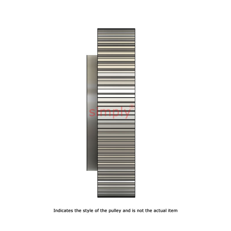 Drive-Flex Aluminium Pilot Bore AT5 Timing Pulley 5mm Pitch 44 Tooth for 25mm Wide Belts - Overall Width 36mm