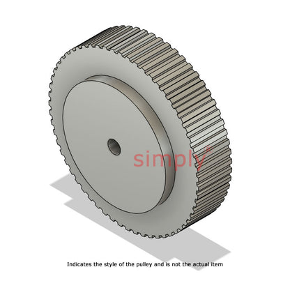 Aluminium Pilot Bore T2.5 Timing Pulley 2.5mm Pitch 44 Tooth for 6mm Wide Belts