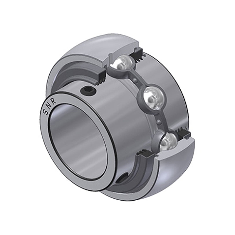 SNR UC320G2L3 Metric Full Width Spherical Outer Bearing Insert 100mm Bore 215mm Outside Diameter with Grub Screws and Triple Lip Seals - Allow 2-3 Days