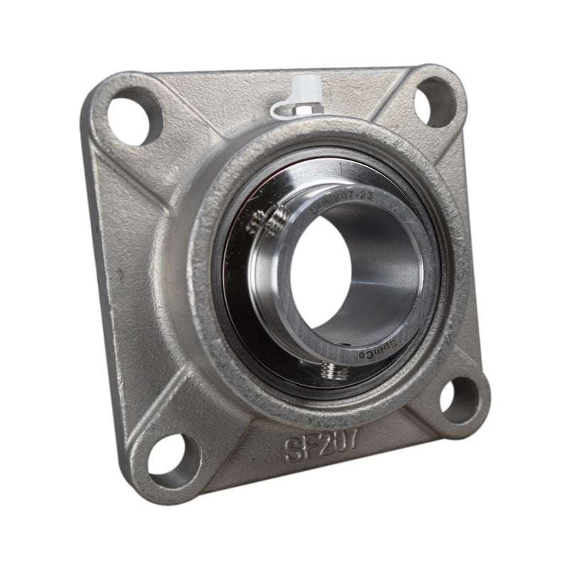 SSUCF207-20 Imperial Four Bolt Square Stainless Steel Flange Housing with 1-1/4 inch Bore Stainless Insert