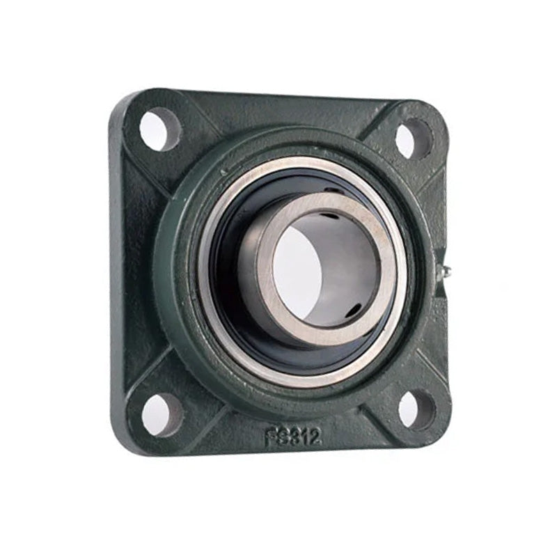 UCFS310 Metric Four Bolt Square Cast Iron Flange Housing with 50mm Bore Insert