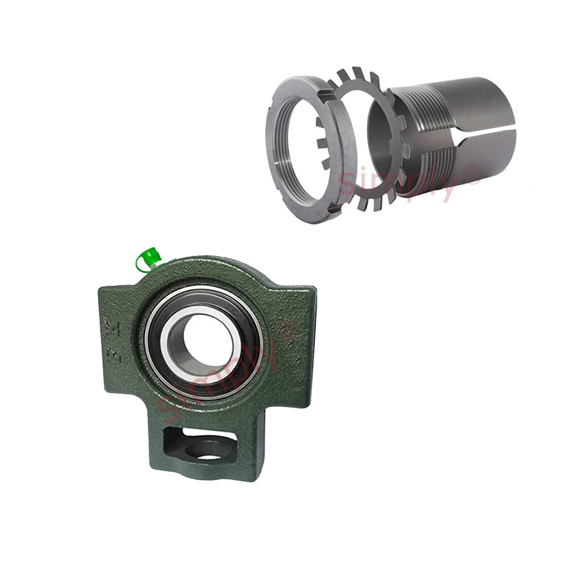 UKT213/H2313 Metric Cast Iron Take Up Unit Housing Insert and Adaptor Sleeve Fits 60mm Shaft