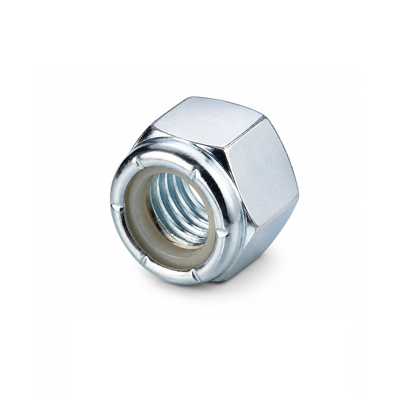 Unifix M12x19 - Class 10 Steel Insert Nut DIN 985 with 1.5mm Pitch and Bright Zinc Plated Finish