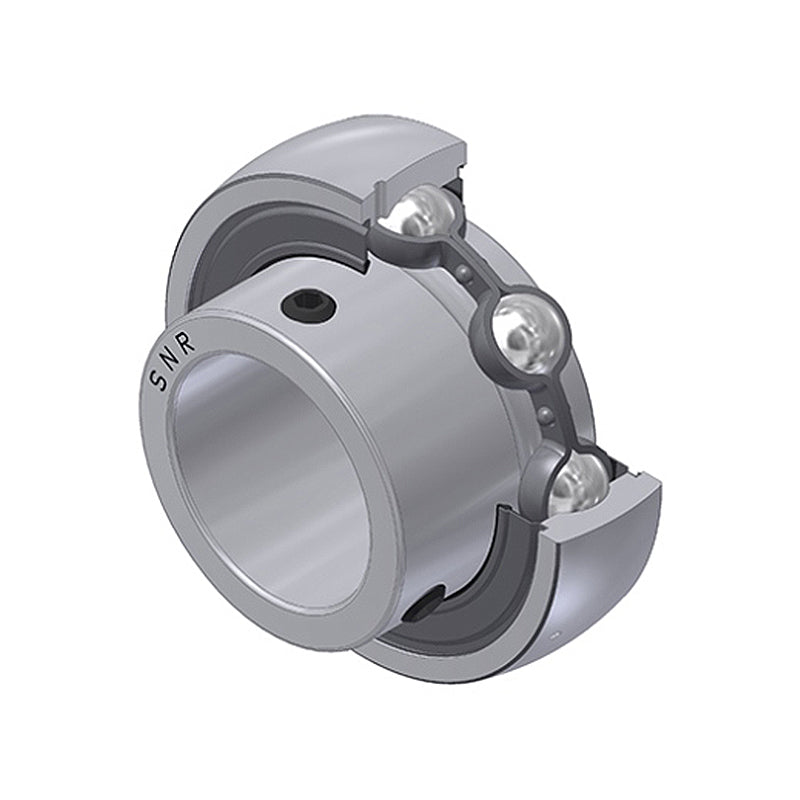 SNR US209-27G2T04 Imperial Flatback Spherical Outer Low Temp Bearing Insert 1-11/16 inch Bore 85mm Outside Diameter with Grub Screws - Allow 2-3 Days