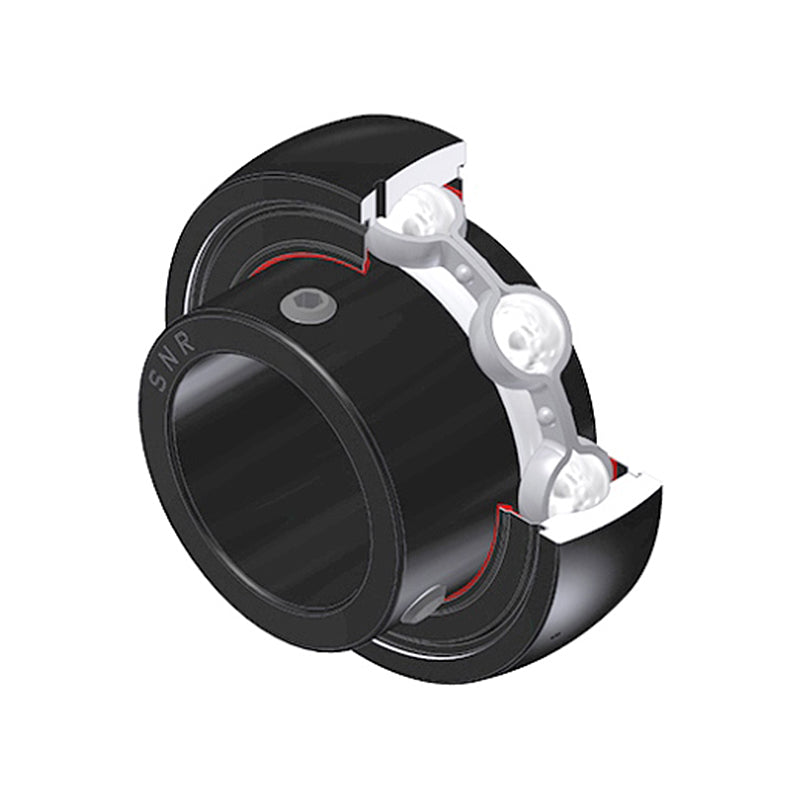 SNR US212-39G2T20 Imperial Flatback Spherical Outer High Temp Bearing Insert 2-7/16 inch Bore 110mm Outside Diameter with Grub Screws - Allow 2-3 Days