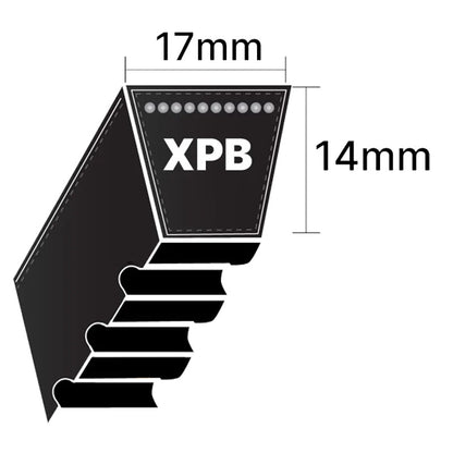 XPB3750 Gates Quad Power 4 XPB-Section Cogged V-Belt (Uniset Match)