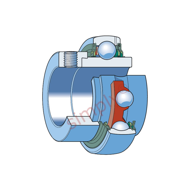 SKF YEL211-2F Eccentric Locking Collar Bearing Insert with 55mm Bore 100mm Outside Diameter